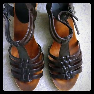Brown sandal wedges Steve Madden